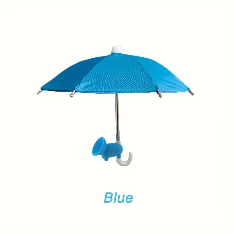Versatile Mini Umbrella for Smartphones - Suction Cup Holder & Outdoor Anti-Glare Sunshade