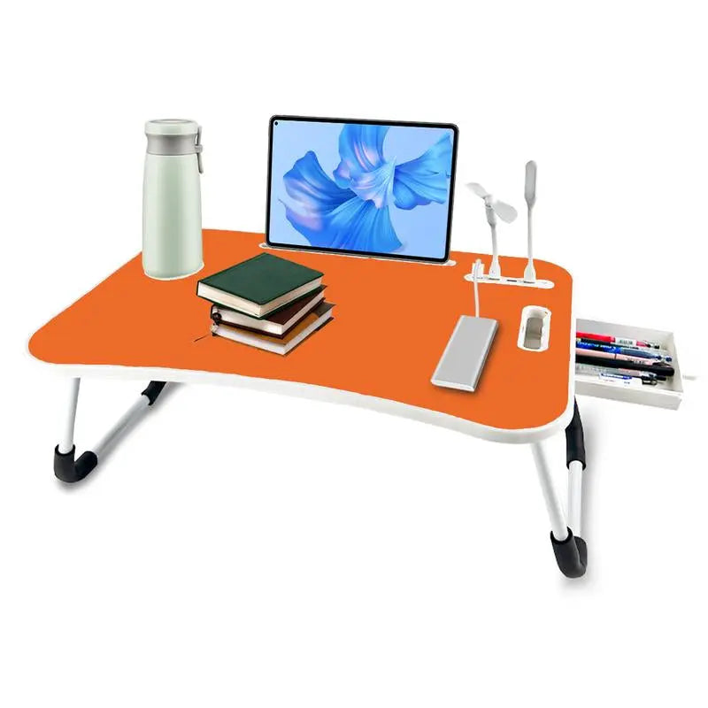 Ultimate Portable Foldable Laptop Bed Desk with 4 USB Ports, Storage Drawer & Cup Holder β Ergonomic Design for Comfortable Working, Reading & Home Office Use