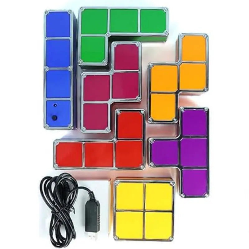 Illuminate Your Imagination with the Glowblocks Stackable LED Vintage Lamp - A Colorful 3D Puzzle Light for Creative Home Decor