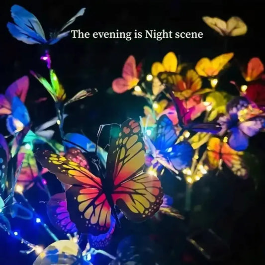Illuminate Your Garden with Stunning Solar LED Butterfly Flower Lights – Perfect for Outdoor Decor and Christmas Celebrations!
