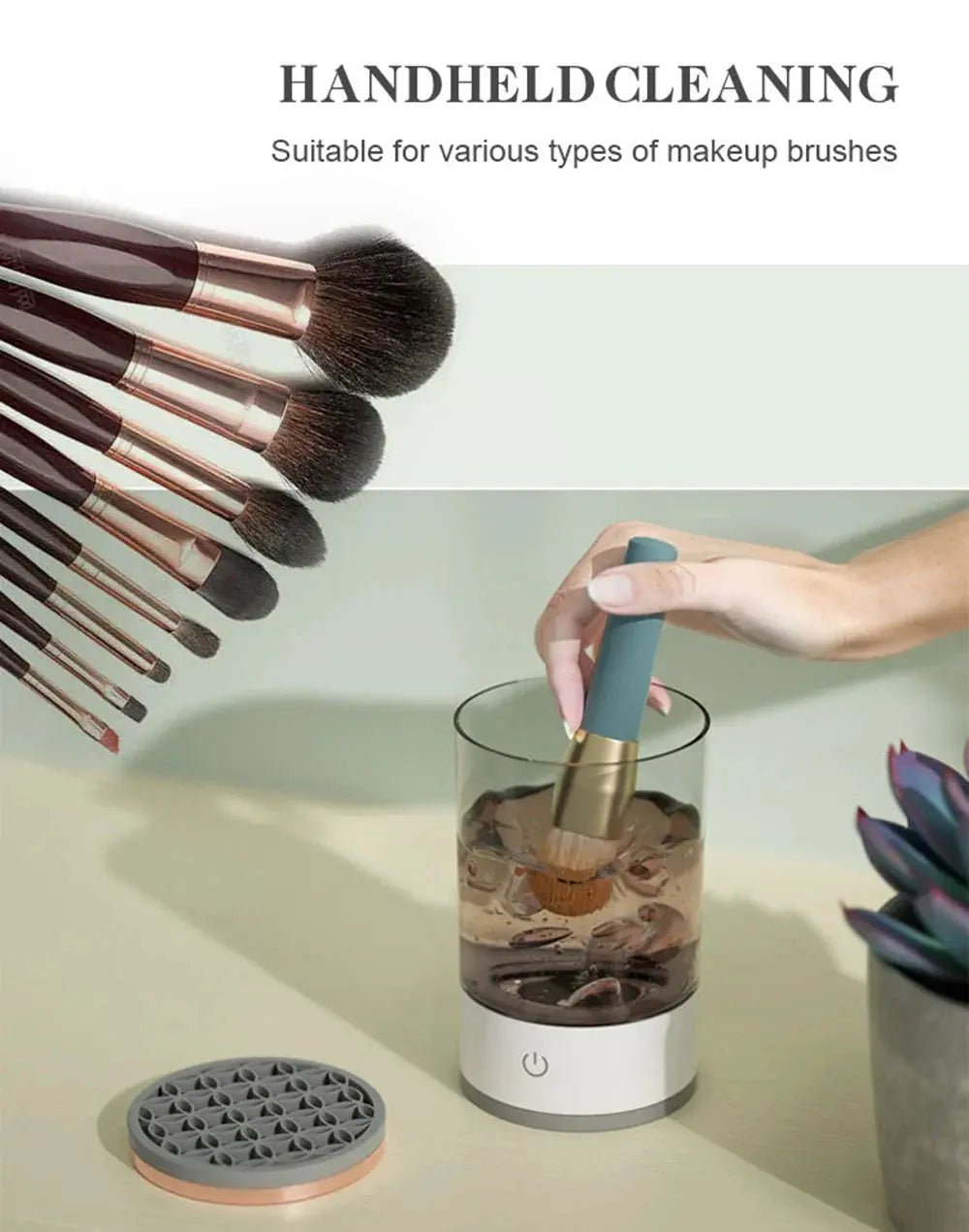 Automatic Makeup Brush Cleaner and Dryer - Fast, Efficient, and Effortless Cleaning!