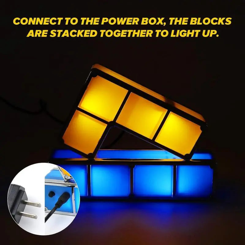 Illuminate Your Imagination with the Glowblocks Stackable LED Vintage Lamp - A Colorful 3D Puzzle Light for Creative Home Decor