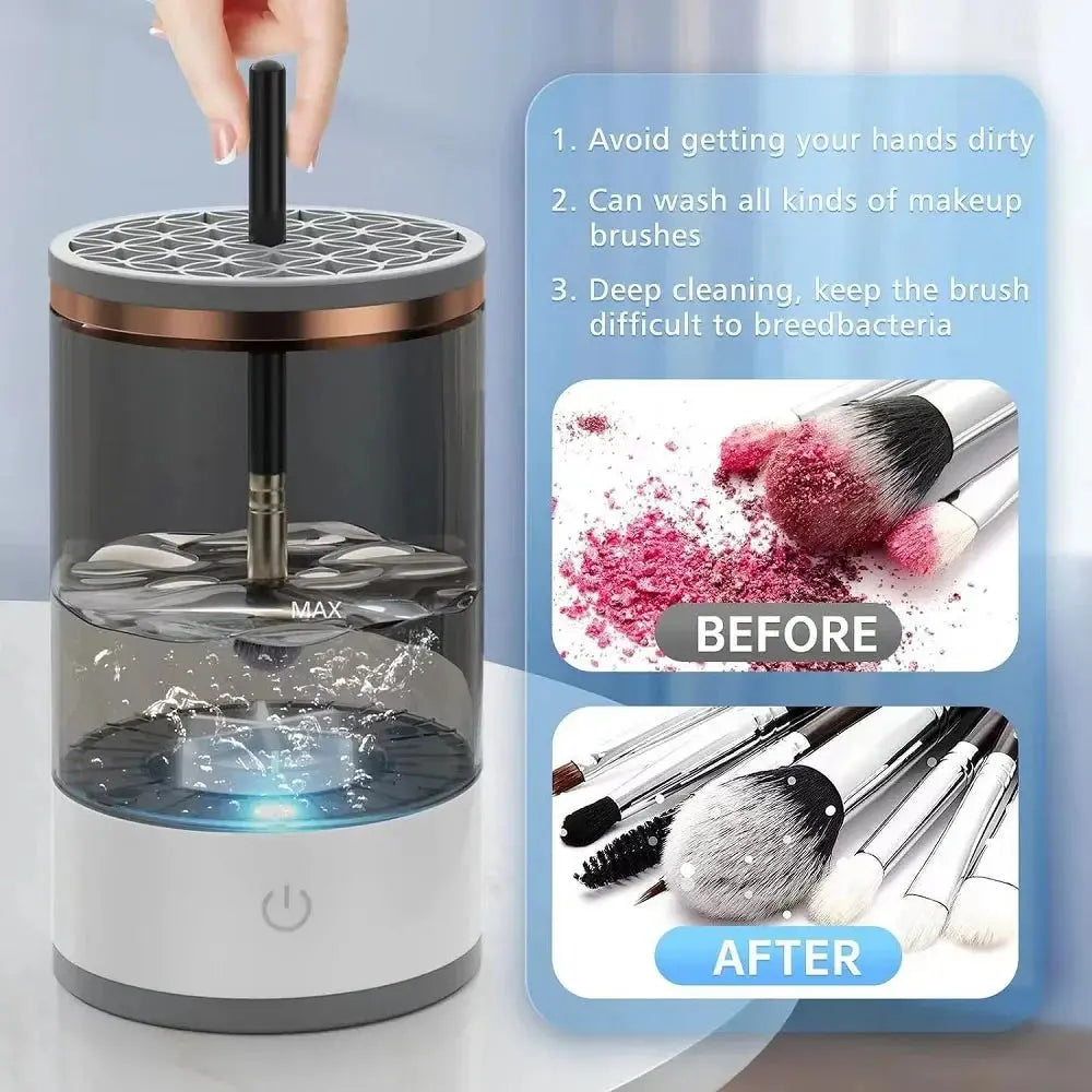 Automatic Makeup Brush Cleaner and Dryer - Fast, Efficient, and Effortless Cleaning!