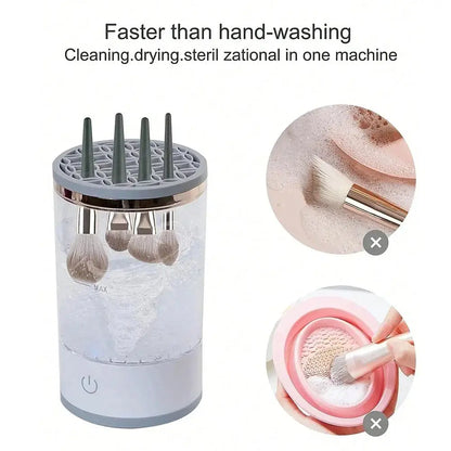 Automatic Makeup Brush Cleaner and Dryer - Fast, Efficient, and Effortless Cleaning!