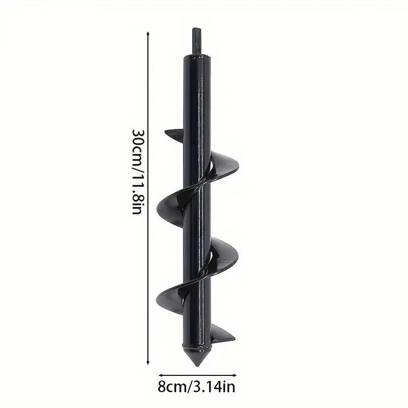 Powerful Garden Auger Bits - Effortlessly Dig Holes for Bulbs and Bedding Plants with Solid Steel Hexagonal Shaft Drill