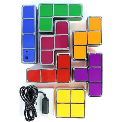Illuminate Your Imagination with the Glowblocks Stackable LED Vintage Lamp - A Colorful 3D Puzzle Light for Creative Home Decor