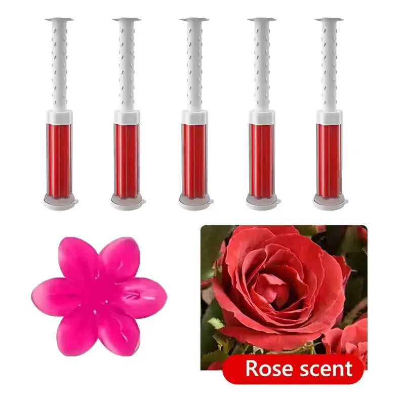 Transform Your Toilet with Our 12 Count Toilet Bowl Gel Stamp - 6 Invigorating Flower Fragrances!