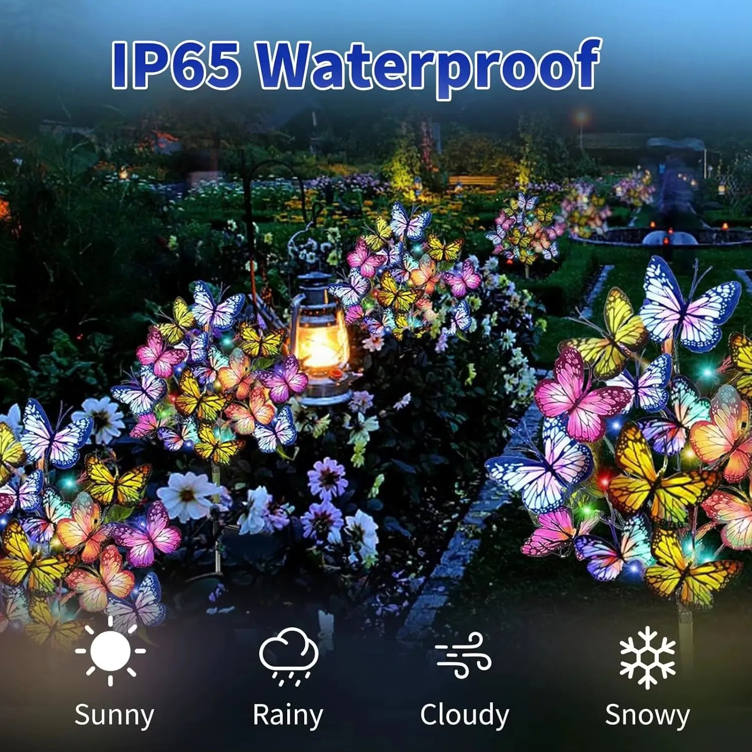 Illuminate Your Garden with Stunning Solar LED Butterfly Flower Lights – Perfect for Outdoor Decor and Christmas Celebrations!