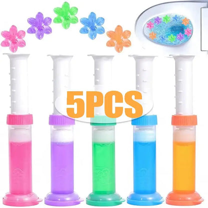 Transform Your Toilet with Our 12 Count Toilet Bowl Gel Stamp - 6 Invigorating Flower Fragrances!
