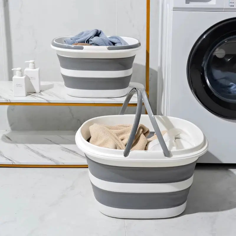 Versatile Foldable Laundry and Storage Bucket - Ideal for Dorms, Cars, and Home Organization