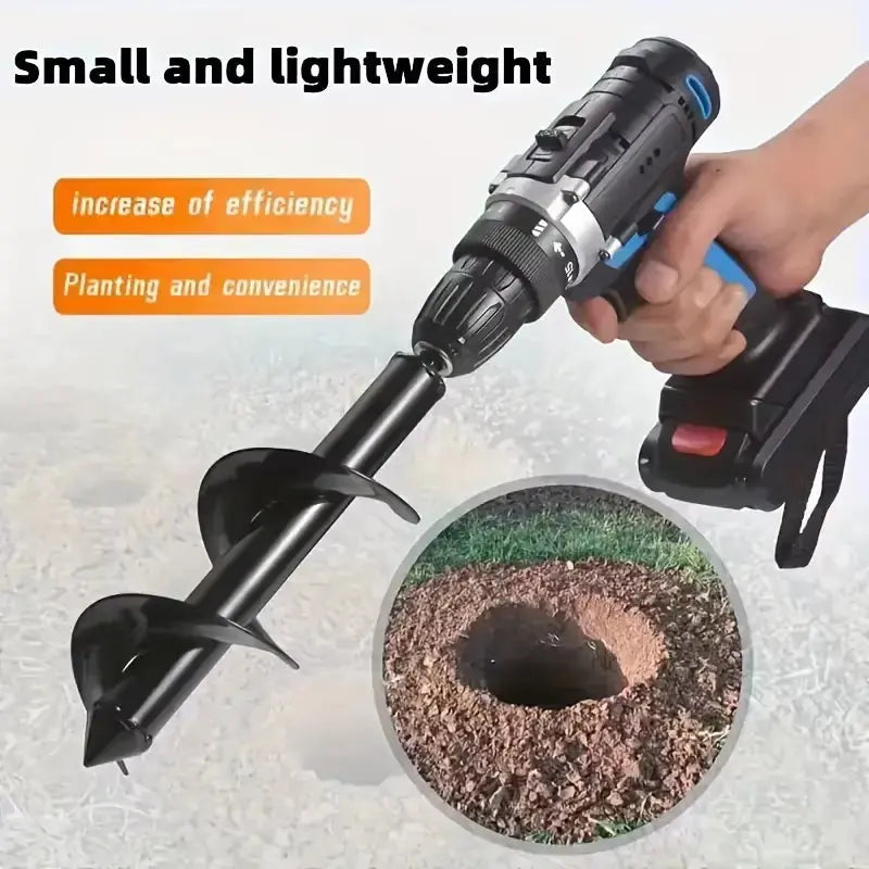 Powerful Garden Auger Bits - Effortlessly Dig Holes for Bulbs and Bedding Plants with Solid Steel Hexagonal Shaft Drill