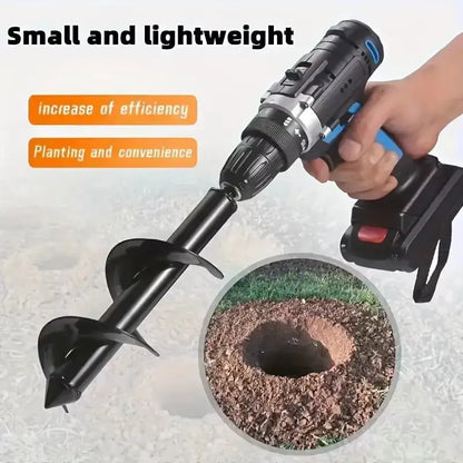 Powerful Garden Auger Bits - Effortlessly Dig Holes for Bulbs and Bedding Plants with Solid Steel Hexagonal Shaft Drill