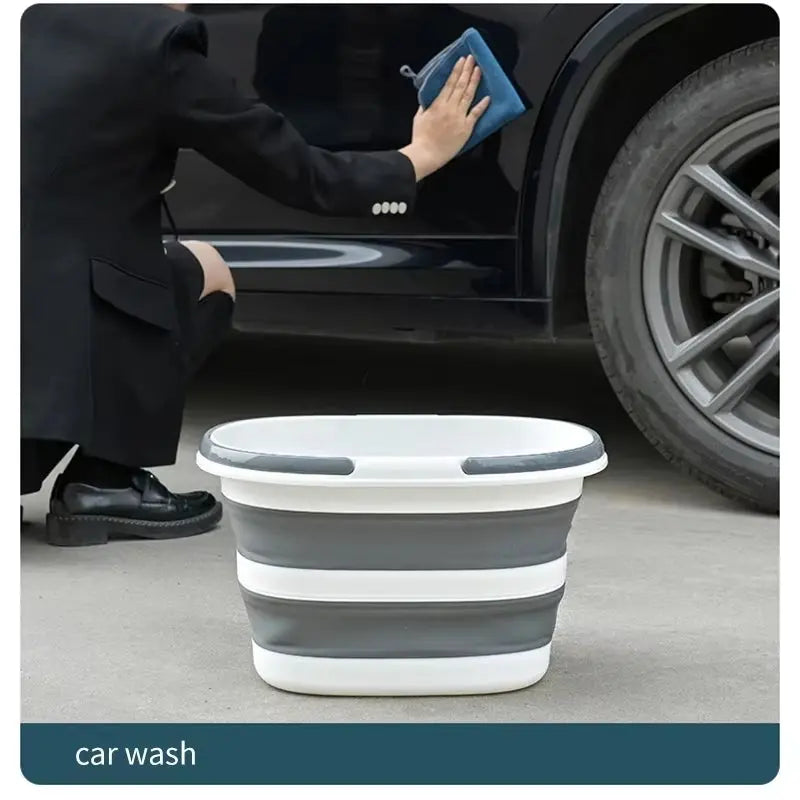 Versatile Foldable Laundry and Storage Bucket - Ideal for Dorms, Cars, and Home Organization