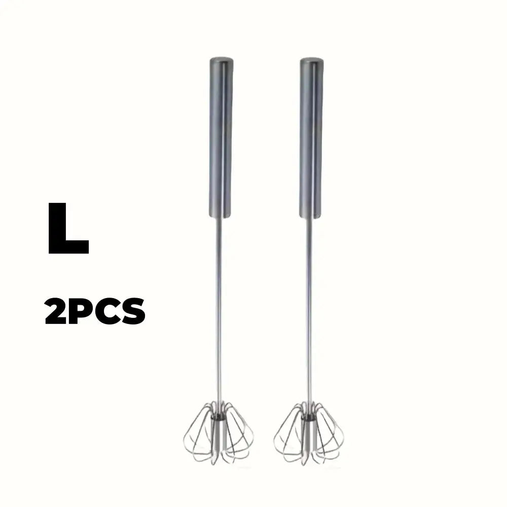 Semi-Automatic Stainless Steel Egg Beater – Upgrade Your Kitchen with Effortless Whisking for Perfect Eggs, Batters & Creams!