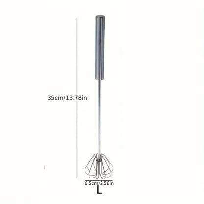 Semi-Automatic Stainless Steel Egg Beater – Upgrade Your Kitchen with Effortless Whisking for Perfect Eggs, Batters & Creams!
