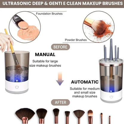 Automatic Makeup Brush Cleaner and Dryer - Fast, Efficient, and Effortless Cleaning!