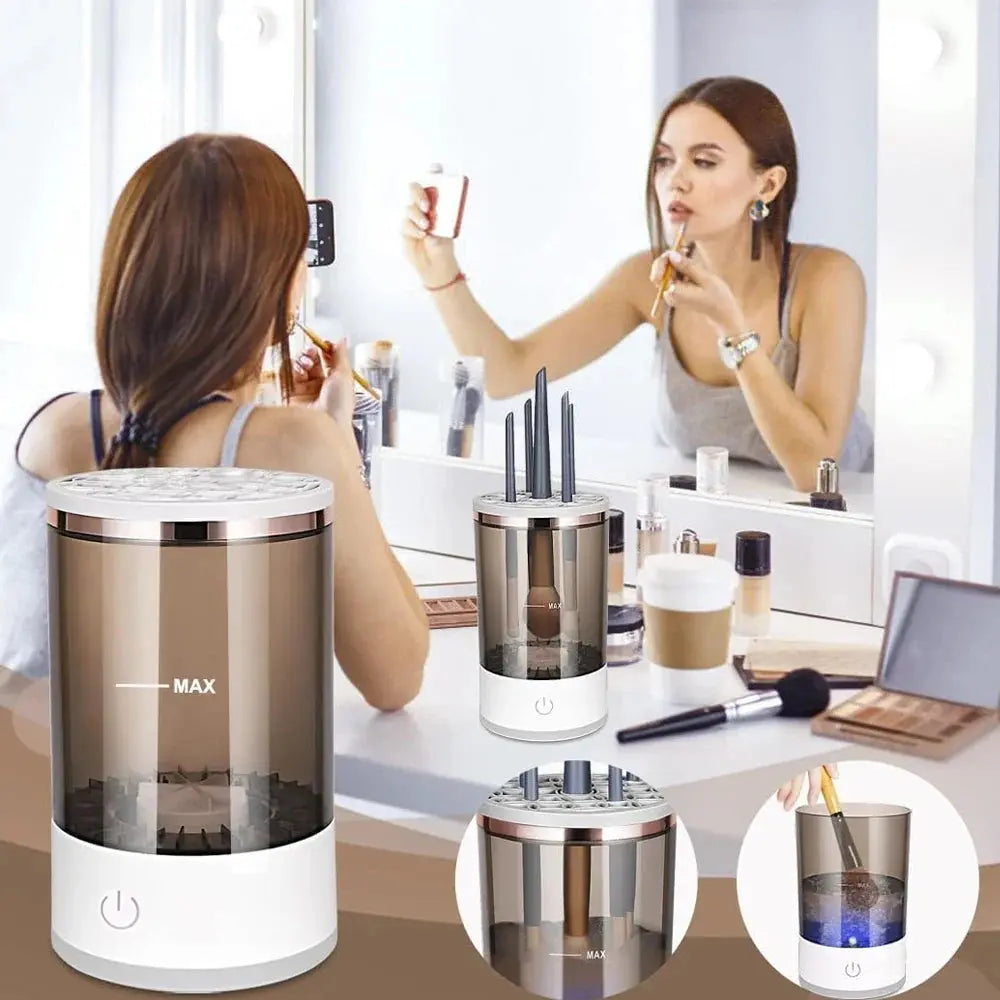 Automatic Makeup Brush Cleaner and Dryer - Fast, Efficient, and Effortless Cleaning!