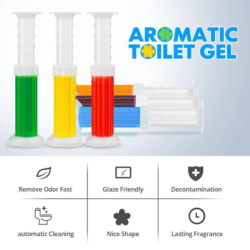 Revolutionary Toilet Gel Stamp Set - Enjoy 3 Packs of 42 Long-Lasting Flower Scented Gel Stamps for a Fresh and Inviting Bathroom!