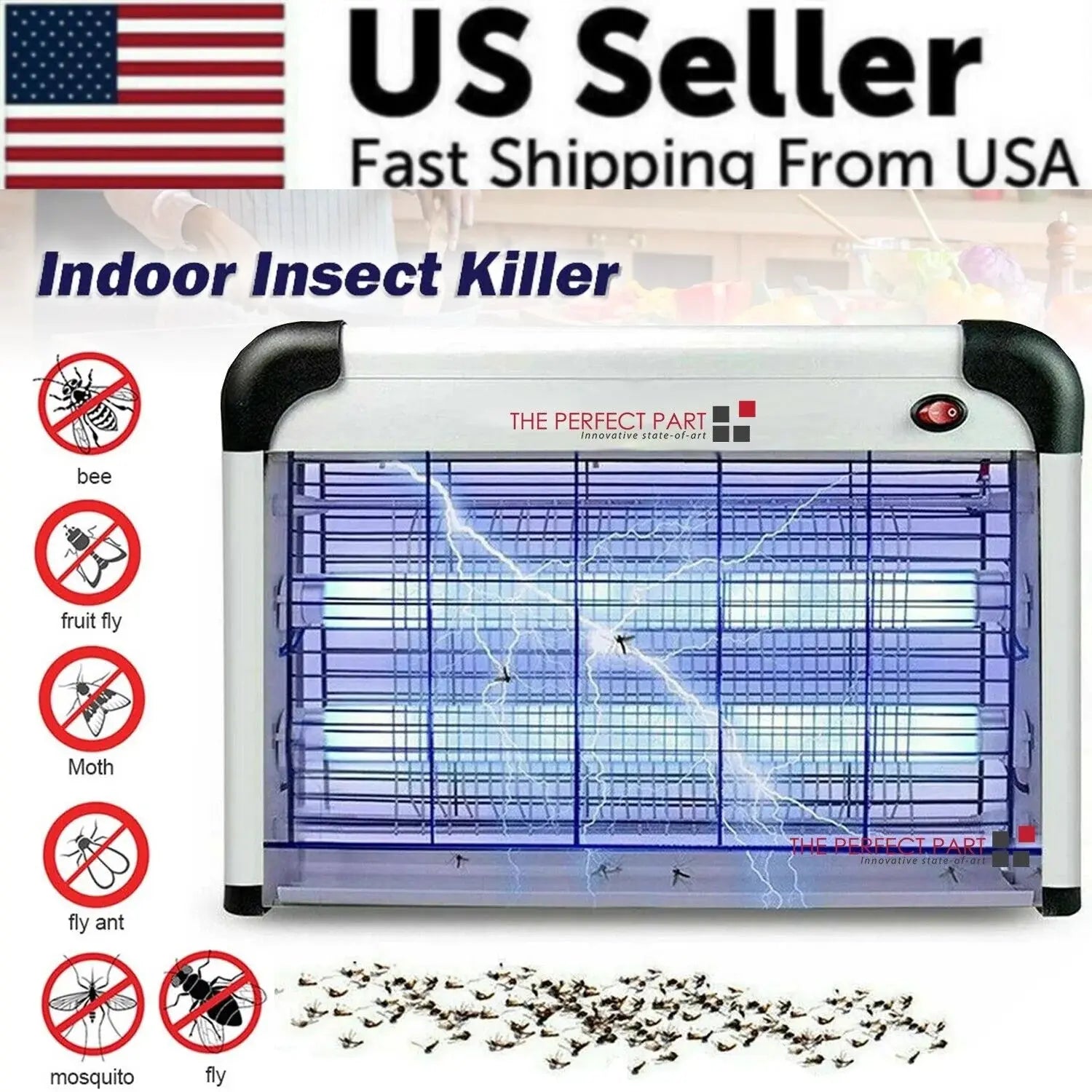 Powerful Electric Mosquito Zapper Lamp - Ultimate Indoor Bug Killer for Your Home and Lawn