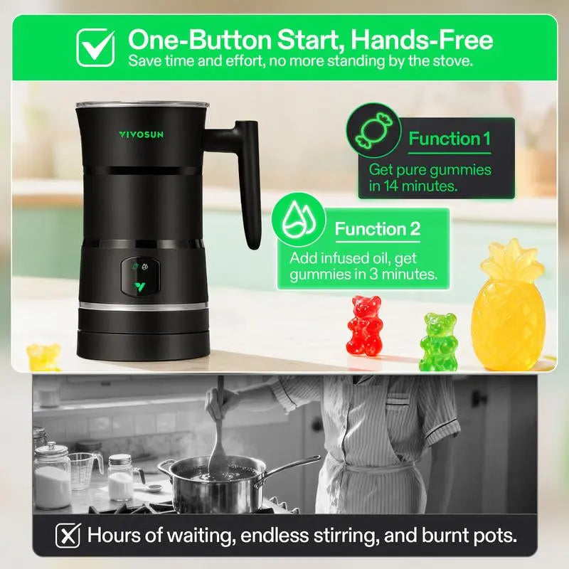 Create Delicious Gummies at Home with the VIVOSUN Hands-Free Gummy Maker Machine - Your Ultimate DIY Candy Experience!