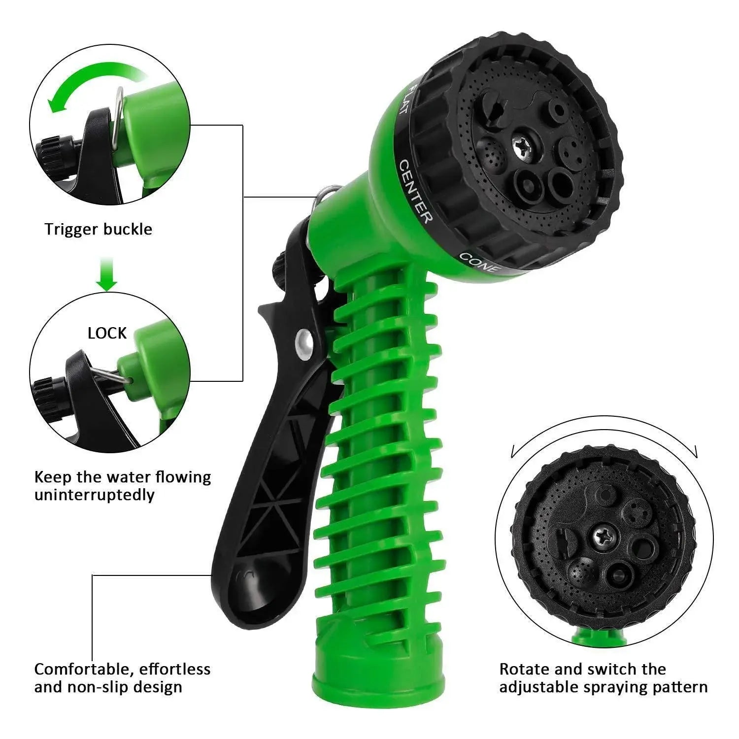 Transform Your Gardening Experience with Our Versatile Expanding Garden Hose – Choose From 25, 50, 75, or 100FT with a Multi-Function Spray Nozzle!