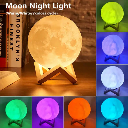 Enchanting LED Moon Light Book Light - Perfect Galaxy Night Light for Kids' Rooms, Birthday Gifts, and Cozy Bedroom Decor
