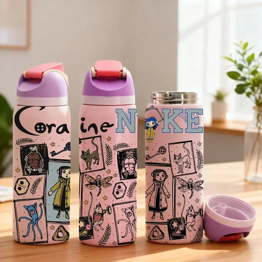 Chic Coraline Insulated Mug - Double Wall Vacuum Tumbler for Hot & Cold Drinks - Leak-Proof & Stylish - Perfect Gift for Any Occasion