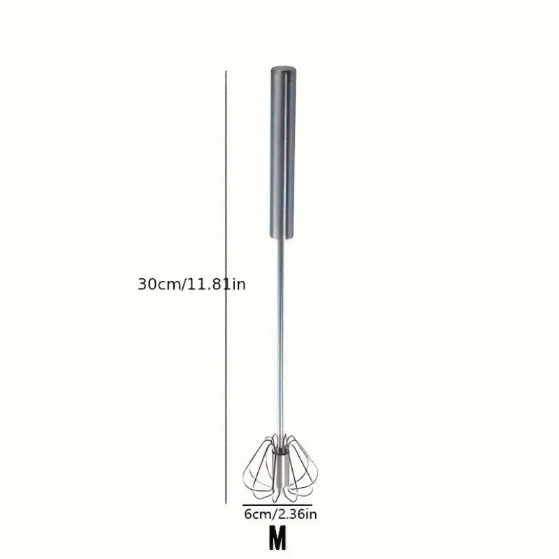Semi-Automatic Stainless Steel Egg Beater – Upgrade Your Kitchen with Effortless Whisking for Perfect Eggs, Batters & Creams!