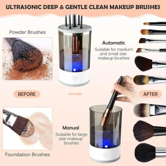 Automatic Makeup Brush Cleaner and Dryer - Fast, Efficient, and Effortless Cleaning!