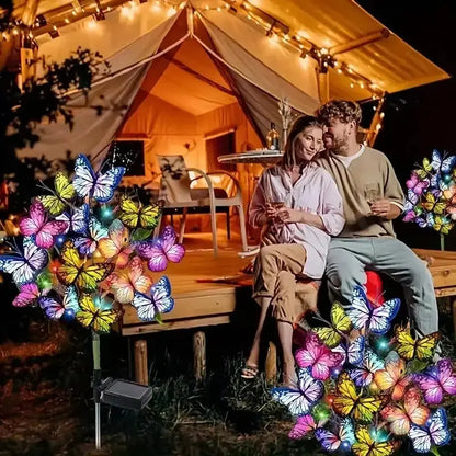 Illuminate Your Garden with Stunning Solar LED Butterfly Flower Lights – Perfect for Outdoor Decor and Christmas Celebrations!