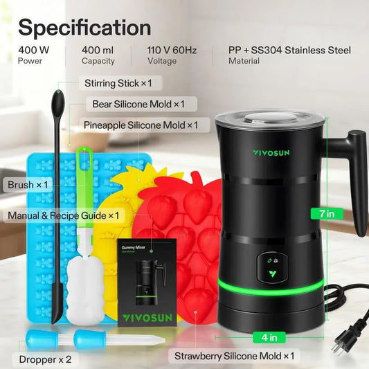 Create Delicious Gummies at Home with the VIVOSUN Hands-Free Gummy Maker Machine - Your Ultimate DIY Candy Experience!