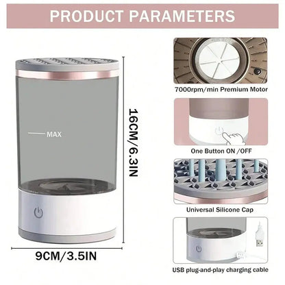 Automatic Makeup Brush Cleaner and Dryer - Fast, Efficient, and Effortless Cleaning!