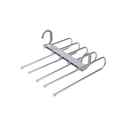 Revolutionize Your Closet with Space-Saving 5-Layer Non-Slip Pants Hangers - Perfect for Organizing Wardrobes and Maximizing Storage!