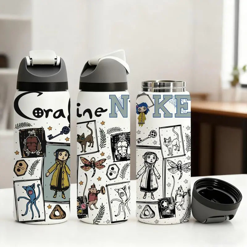 Chic Coraline Insulated Mug - Double Wall Vacuum Tumbler for Hot & Cold Drinks - Leak-Proof & Stylish - Perfect Gift for Any Occasion
