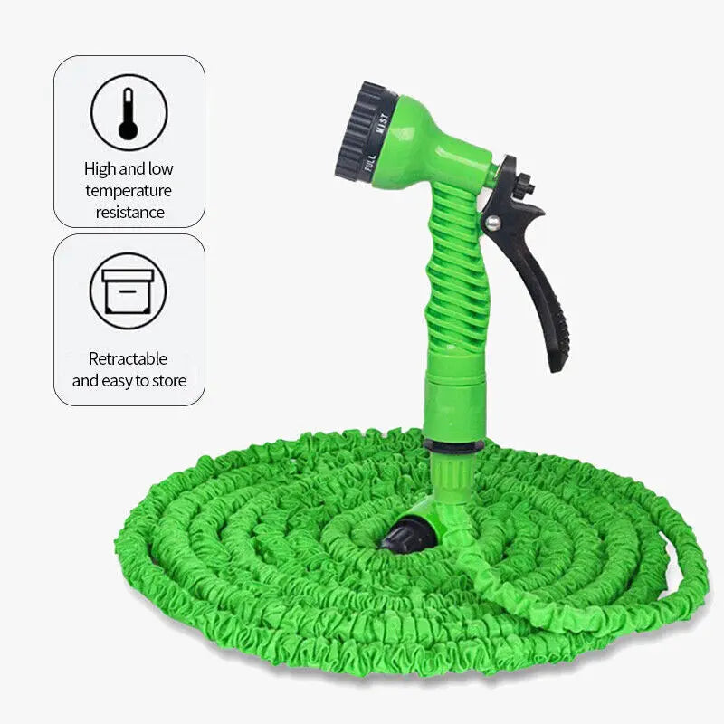 Transform Your Gardening Experience with Our Versatile Expanding Garden Hose – Choose From 25, 50, 75, or 100FT with a Multi-Function Spray Nozzle!