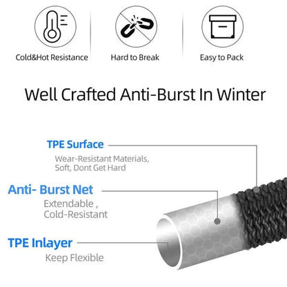 Unleash the Power of Gardening with Our 4X Stronger Deluxe Expandable Flexible Garden Hose - Choose Your Length: 25, 50, 75, or 100FT!