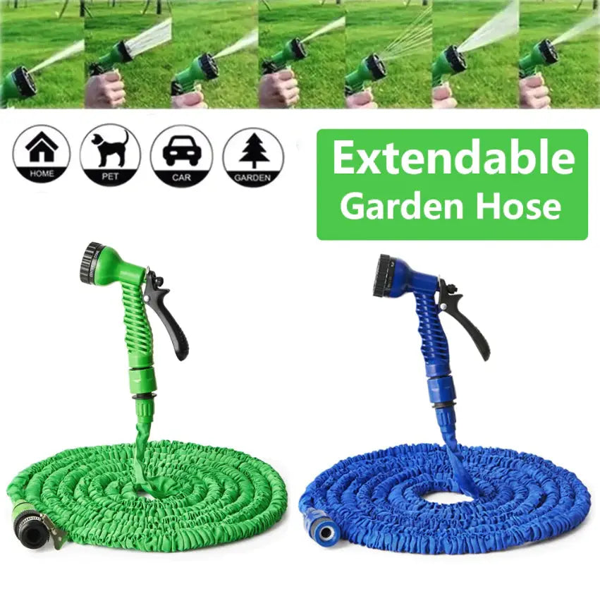 Transform Your Gardening Experience with Our Versatile Expanding Garden Hose – Choose From 25, 50, 75, or 100FT with a Multi-Function Spray Nozzle!