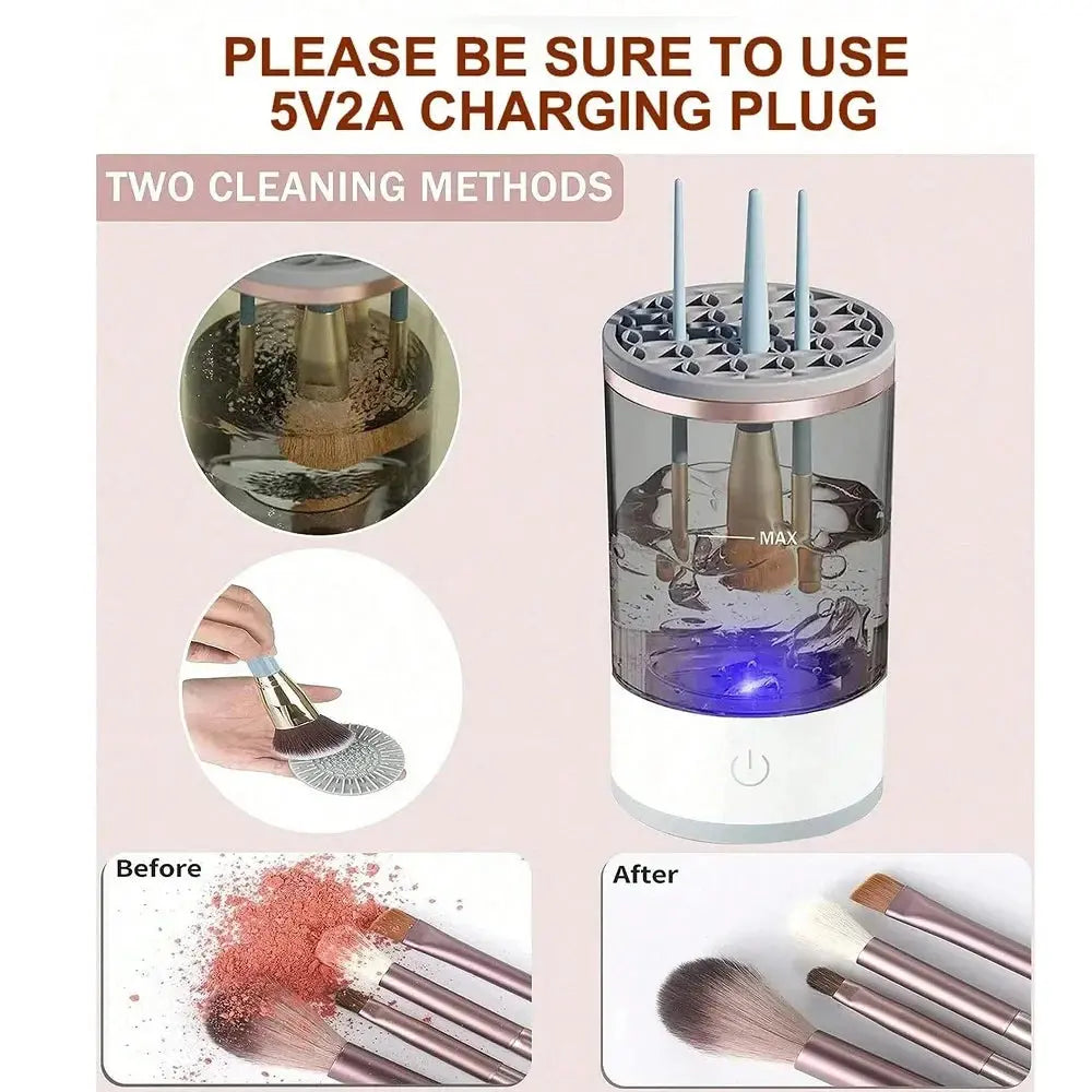 Automatic Makeup Brush Cleaner and Dryer - Fast, Efficient, and Effortless Cleaning!