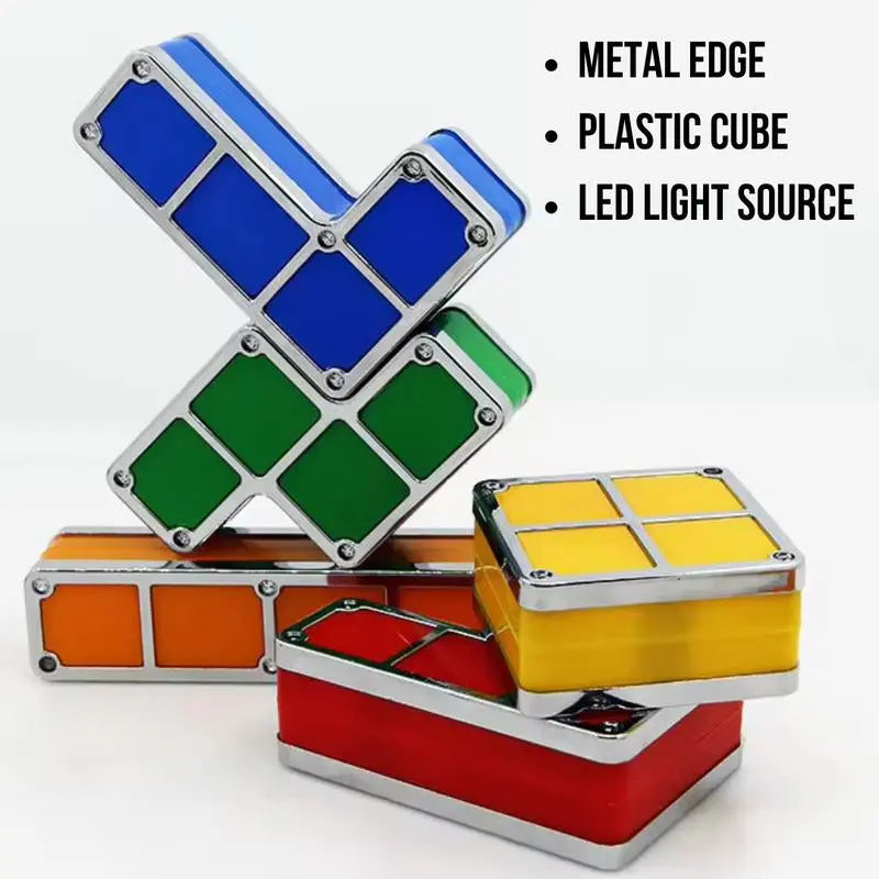 Illuminate Your Imagination with the Glowblocks Stackable LED Vintage Lamp - A Colorful 3D Puzzle Light for Creative Home Decor