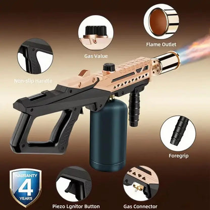 Unleash Your Culinary Creativity with the Professional Heavy Duty Propane Spray Gun - 24-Inch Adjustable Flame Control & Piezoelectric Ignition