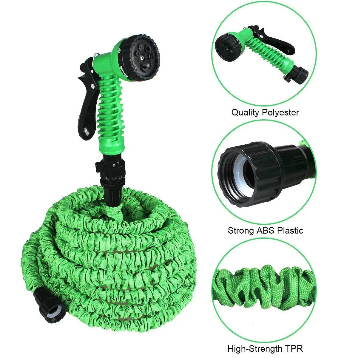 Transform Your Gardening Experience with Our Versatile Expanding Garden Hose – Choose From 25, 50, 75, or 100FT with a Multi-Function Spray Nozzle!