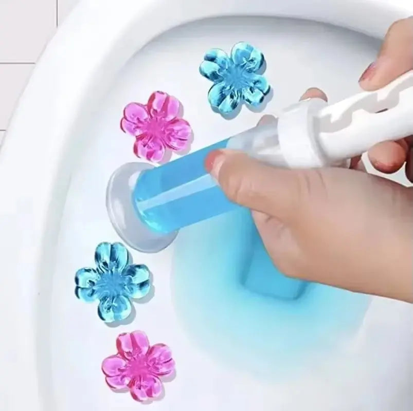 Transform Your Toilet with Our 12 Count Toilet Bowl Gel Stamp - 6 Invigorating Flower Fragrances!