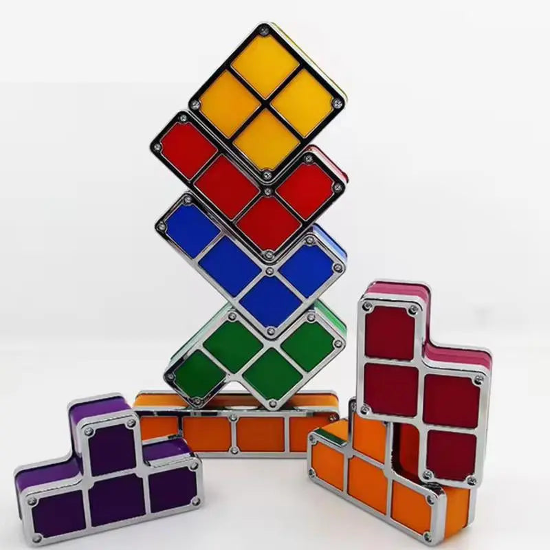 Illuminate Your Imagination with the Glowblocks Stackable LED Vintage Lamp - A Colorful 3D Puzzle Light for Creative Home Decor